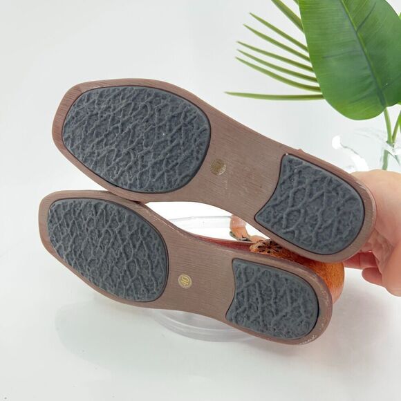 L'Artiste Niarah Sandals Women's 40 9 Brown Leather Ankle Strap Y2K Boho Wedge - Picture 10 of 15